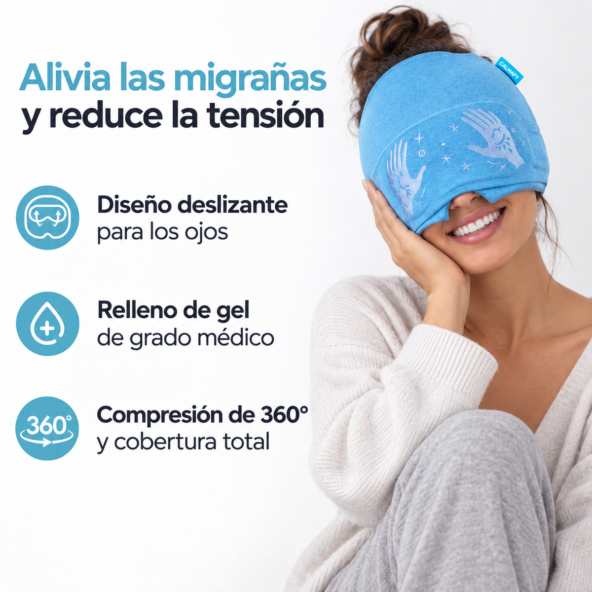 Gorro Calmafy con compresión 360 grados